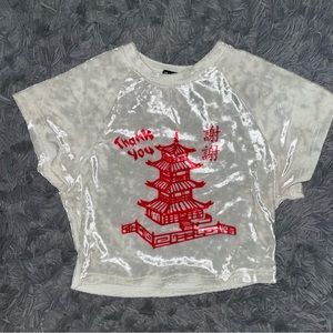 Velvet Takeout Box Crop Top